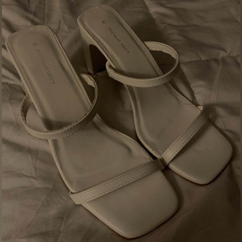 White Mini Heels